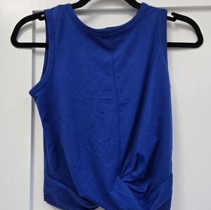 Lilly Pulitzer Blue Fitted Tie Front Tank Top